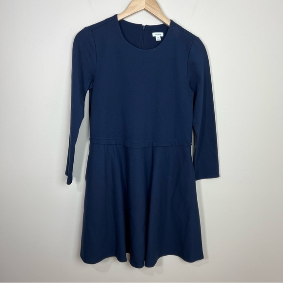 Cuyana‎ Ponte Long Sleeve Dress in Navy - Picture 4 of 15